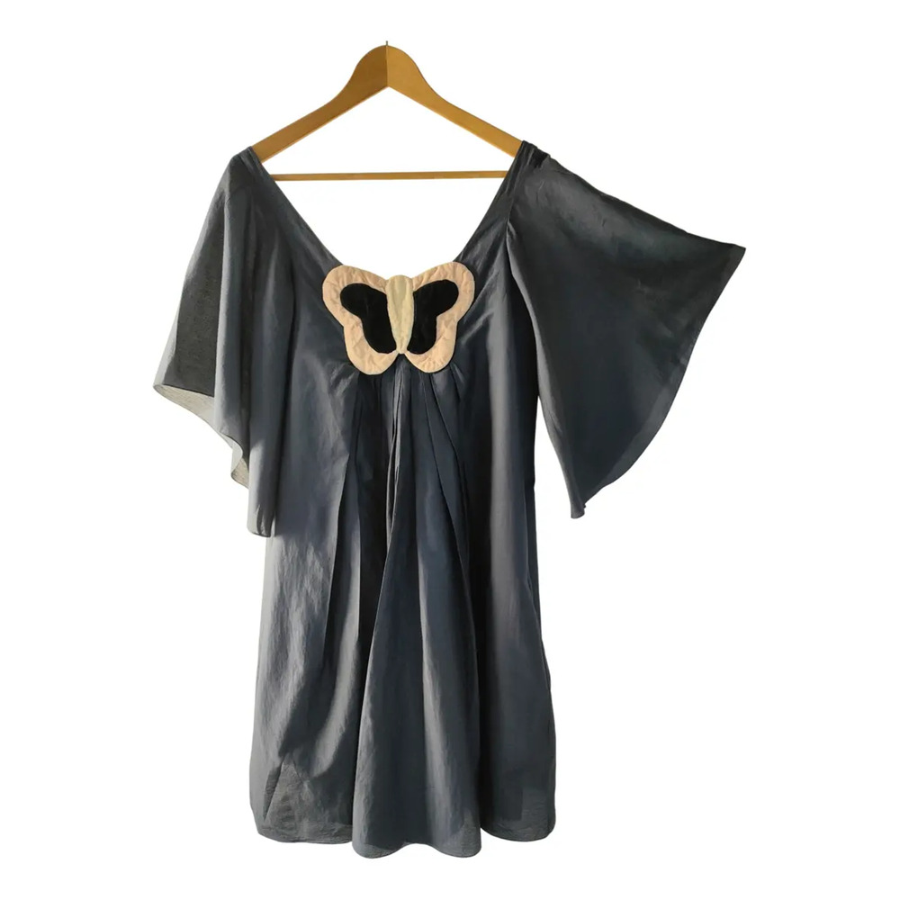 Sonia Rykiel Navy Butterfly Applique Dress - M